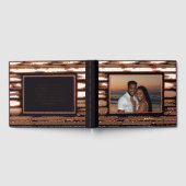 Livre d'or moderne Rose Gold Foil Guestbook Beach  (Complet)