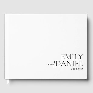 Livre D'or Moderne, simple, blanc et noir
