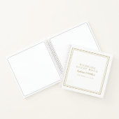 Livre d'or moderne Simple Gold White Mariage Budge (Intérieur)
