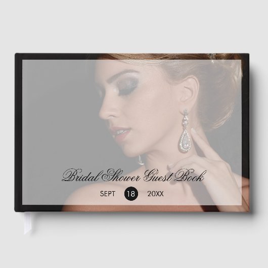 Livre D'or Moderne superposition photo noire transparente pou (Recto)