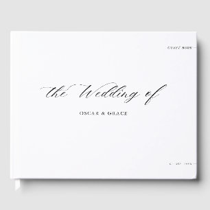 Livre D'or Moderne tendance calligraphie minimaliste Mariage 