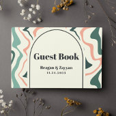 Livre D'or Monnaie Arc À Arche Verte Et Rose Retro Mariage