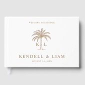 Livre D'or Monogram Wedding Logo Palm Tree (Recto)