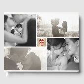Livre D'or Monogramme 4 Photo Collage Mariage chinois moderne (Recto)