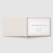 Livre D'or Monogramme Blanc Blush Rose Or Elégant Mariage (Complet)
