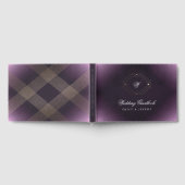 Livre D'or Monogramme calligraphié violet déco or classique (Complet)