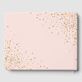 Livre D'or Monogramme chic | Mariage Confetti en or rose (Verso)
