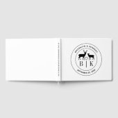 Livre D'or Monogramme de cerf rustique mariage couple nom (Complet)