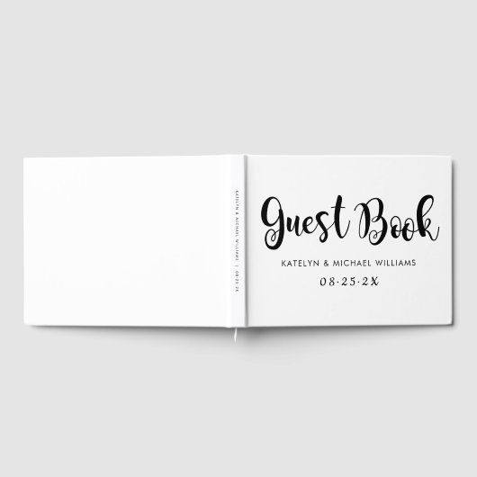 Livre D'or Monogramme de mariage à la calligraphie manuscrite (Complet)