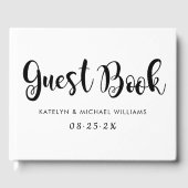 Livre D'or Monogramme de mariage à la calligraphie manuscrite (Recto)