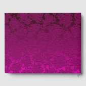 Livre D'or Monogramme de mariage élégant et rose rose Fuchsia (Verso)