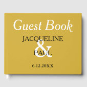 Livre D'or Monogramme Mariage blanc or (Recto)