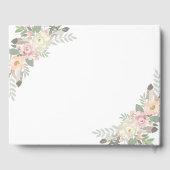 Livre D'or Monogramme Mariage rose et or Floral Boho (Verso)