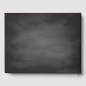 Livre D'or Monogramme Mariage rustique | Tableau noir simple (Verso)