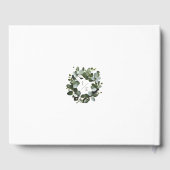 Livre D'or Monogramme moderne Eucalyptus Mariage de couronne  (Verso)