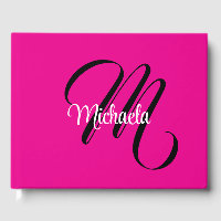 Monogramme moderne minimaliste nom initial rose ch