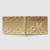 Livre D'or Monogramme Or Elégant Mariage moderne (Complet)