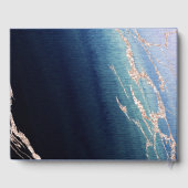 Livre D'or Monogramme Rose or Mariage et agate bleu marine (Verso)