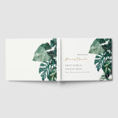 Livre D'or Monstère Tropical Green Foliage Mariage Feuilleté (Complet)