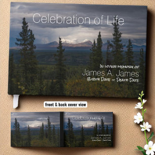 Livre D'or Montagnes illuminées Alaska Photographie Mémorial