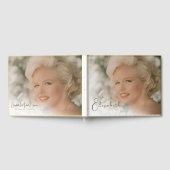 Livre D'or Monument funéraire simple photo couverture blanche (Complet)