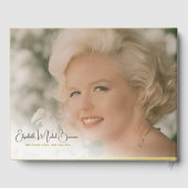 Livre D'or Monument funéraire simple photo couverture blanche (Verso)