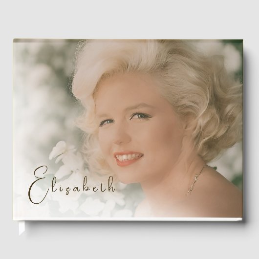 Livre D'or Monument funéraire simple photo couverture blanche (Recto)