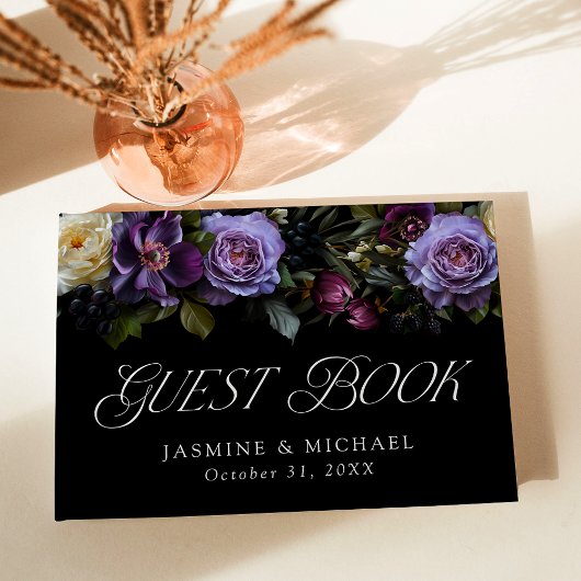 Livre D'or Moody Gothic Floral Mariage