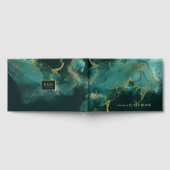 Livre D'or Moody Ink Emerald Gold ID Abstrait988 (Complet)