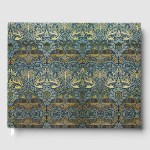 Livre D'or Morris - Vintage Motif de fleurs Peacock & Dragon