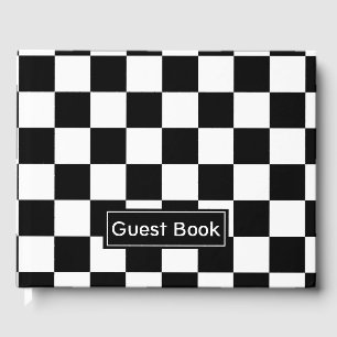 Livre D'or Motif À damiers noir et blanc
