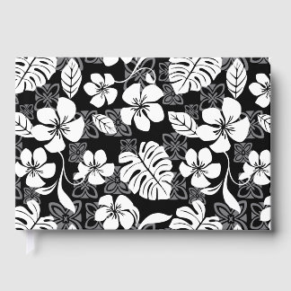 LIVRE D'OR MOTIF ALOHA FRIDAY EN NOIR ET GRIS