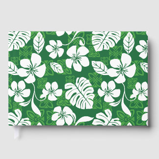 LIVRE D'OR MOTIF ALOHA FRIDAY EN NOIR ET VERT