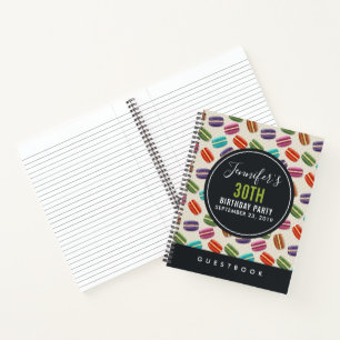 Livre d'or Motif des Macarons parisiens colorés