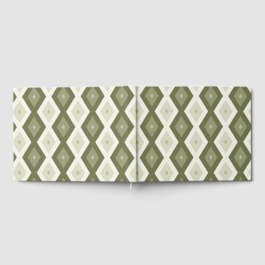 Livre D'or Motif diamant vert olive (Complet)