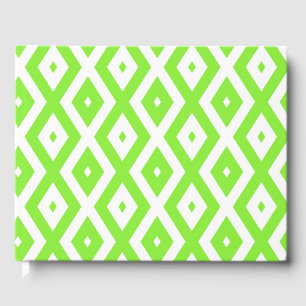 Livre D'or Motif en diamant vert et blanc