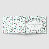 Livre D'or Motif Floral Rustique & Foliage Vert | MARIAGE (Complet)