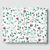 Livre D'or Motif Floral Rustique & Foliage Vert | MARIAGE (Verso)