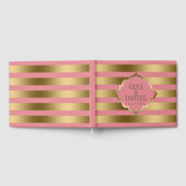 Livre D'or Motif Gold Et Rose Stripes (Complet)