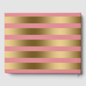 Livre D'or Motif Gold Et Rose Stripes (Verso)