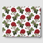 Livre D'or Motif Rose Red Long Stem (Verso)