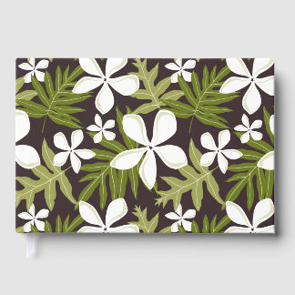 LIVRE D'OR MOTIF TIARE EN OLIVE