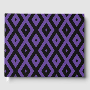 Livre D'or Motif violet et diamant noir