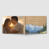 Livre D'or Mountain Floral Rustic Kraft Wedding Photo (Complet)