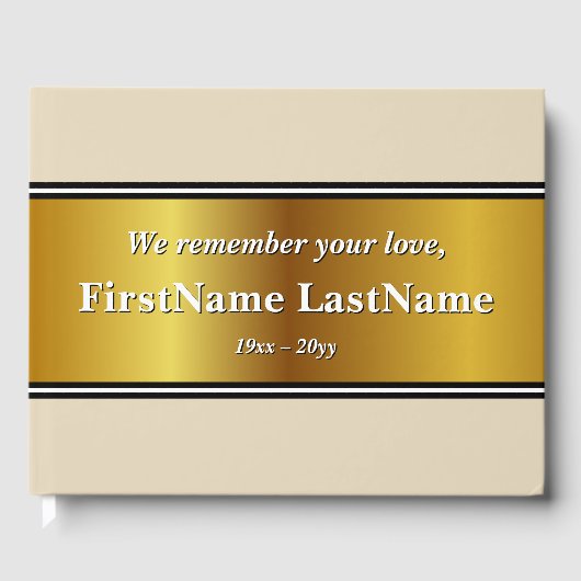 Livre d'or Mournful & Simple Memories (Recto)