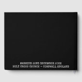 Livre D'or Mr & Mrs Mariage Photo Script élégant (Verso)