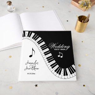 Livre D'or Musiciens créatifs Piano Keys Mariage