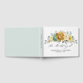 Livre D'or Mustard Jaune Floral Sage Vert Mariage moderne (Complet)