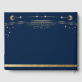 Livre D'or Mysic Blue Gold Sun Moon Stars Mariage (Verso)
