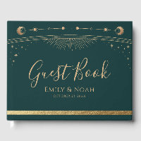 Mystic Green Gold Sun Moon Stars Mariage